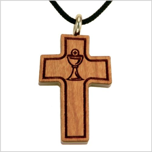 43A - Croix en bois avec calice