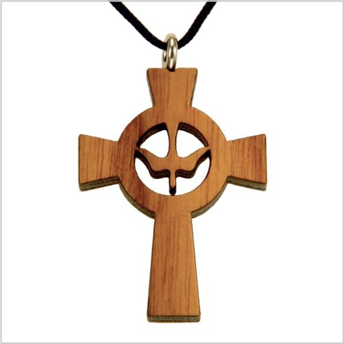 60C - Croix en bois, colombe