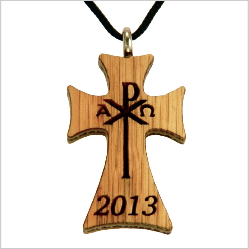 2000B - Croix en bois, alpha et oméga