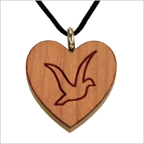 6E- Coeur en bois, colombe